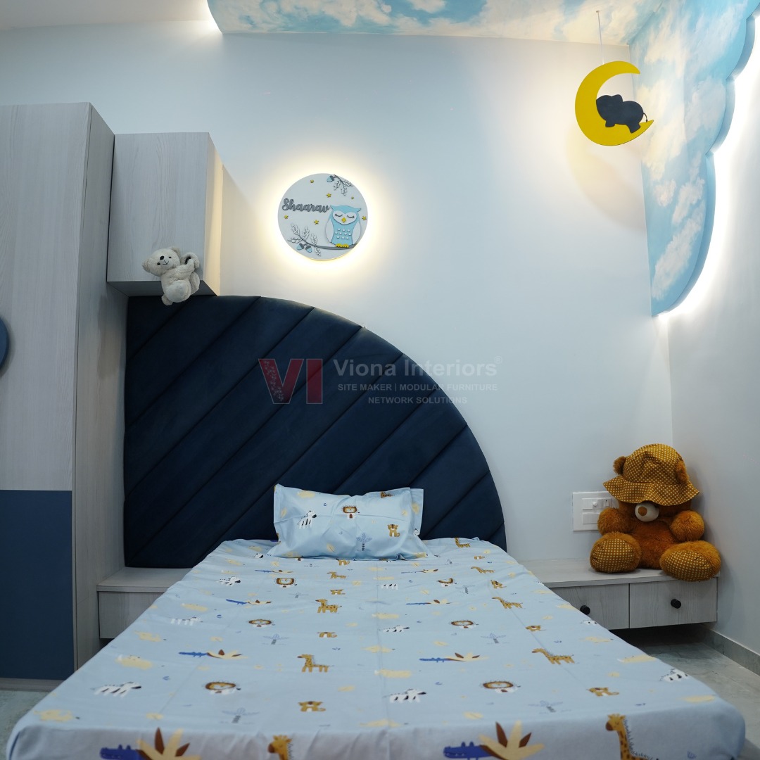 Luxury bedroom interior at Shashvat Vakratunda by Viona Interiors